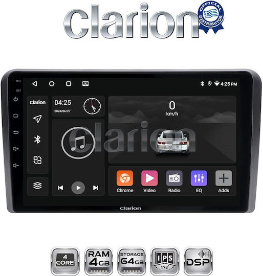 Clarion Ηχοσύστημα Αυτοκινήτου για Audi A3 2003>2012 (Bluetooth/USB/WiFi/GPS/Apple-Carplay/Android-Auto)