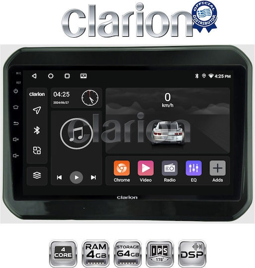 Clarion Auto-Audiosystem für Suzuki Ignis 2016 (Bluetooth/USB/WiFi/GPS/Apple-Carplay/Android-Auto)