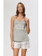 Minerva Summer Women's Pyjama Set Gray