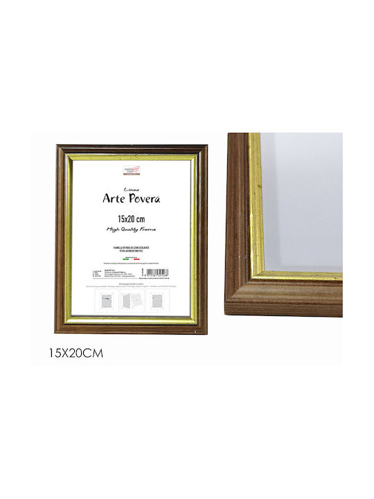 General Trade Wooden Frame 15x20 cm Brown-Gold