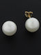 Mertzios.gr Earrings made of Gold 14K with Stones & Pearls