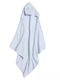 Nef-Nef Homeware Baby Bath Towel-Bathrobe Hooded Explore The Universe Light Blue 75x75cm