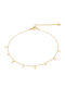 Asimi Body Piercing Gold Plated Stainless Steel Anklet from Steel 28cm