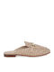 Flat Leather Mules in Pink Color