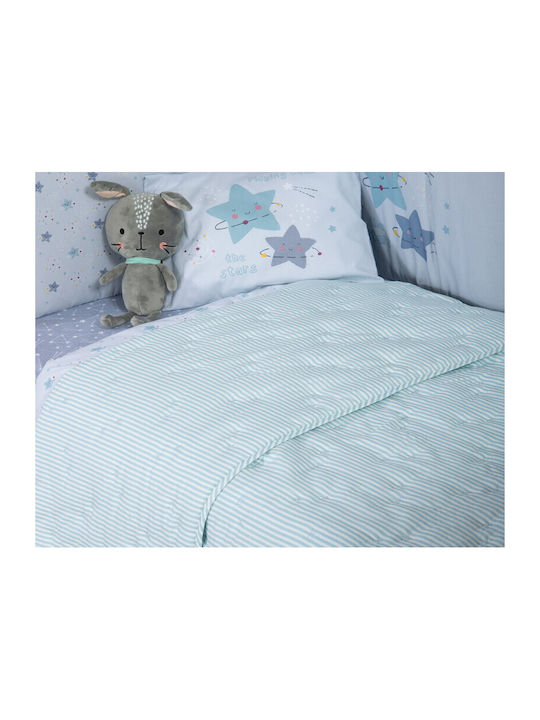 Nef-Nef Homeware Baby Quilt 110x150cm Aqua