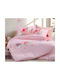 Nef-Nef Homeware Σετ Σεντόνια Μονά Βαμβακερά Camping Ροζ 170x260cm 3τμχ