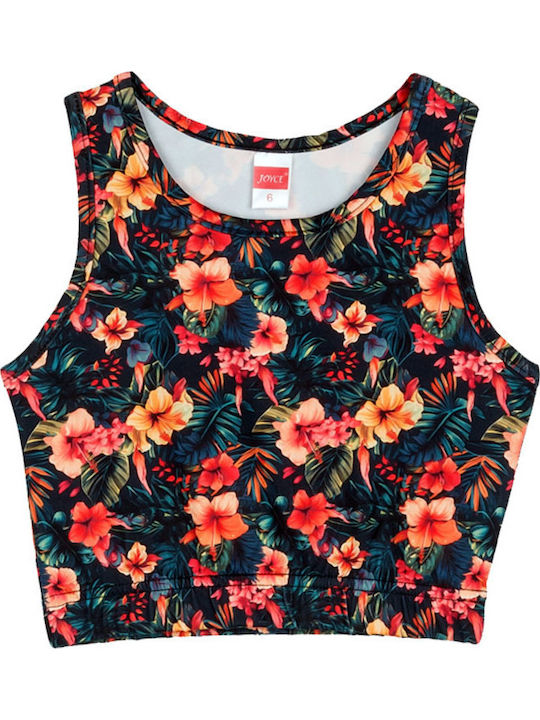 Joyce Kinder-Crop-Top Ärmellos Rosa