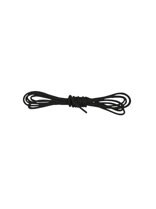 Bergal Round Laces Waxed Medium Thick Black 75cm