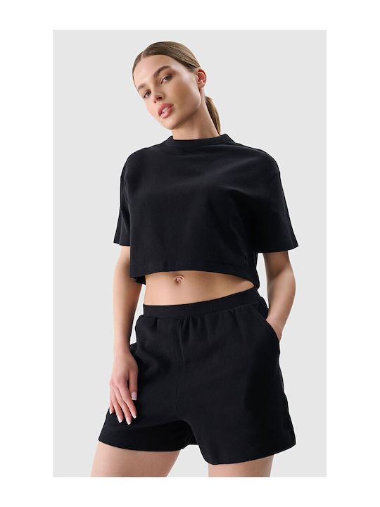 4F Women's High-waisted Sporty Shorts Black