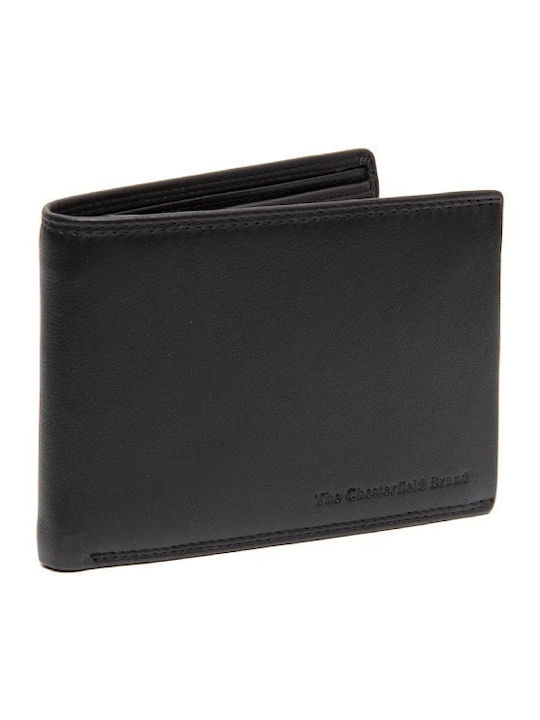 Brand Δερμάτινο Ανδρικό Πορτοφόλι Καρτών με RFID Μαύρο