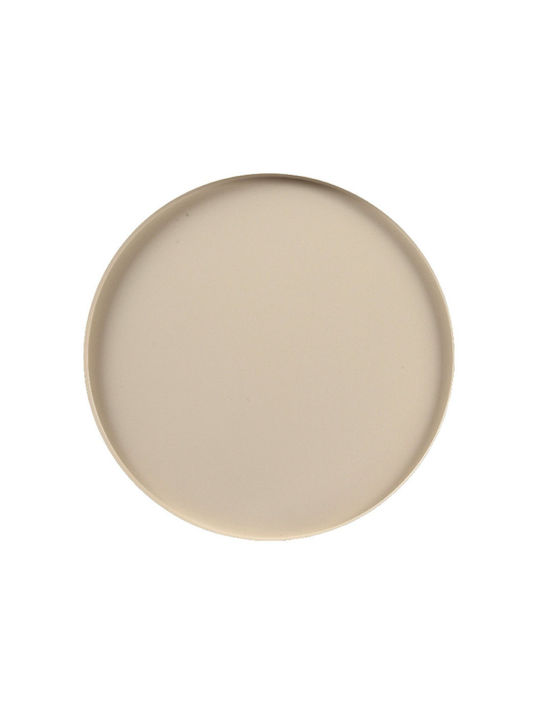 Δισκος Μεταλλικος Αποχρωση Αμμου 35cm 35x1.5x35cm Μονόχρωμο Kaeming