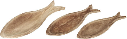 Set Tăvi Inthebox Sikinos 3 buc 68x27x7 Lemn Natural 031696