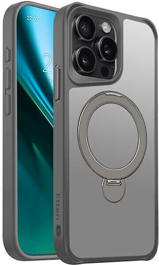 Etteri Back Cover Σιλικόνης / Πλαστικό Γκρι (iPhone 15 Pro Max)