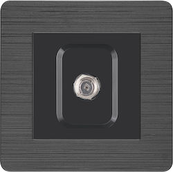 Πρίζα Tv F Connector Illuminon Selena Γραφίτης