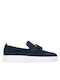 Men's Suede Moccasins Blue