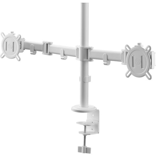 One For All Suport Birou pentru 2 Monitoare cu Braț Albă (DM2220)