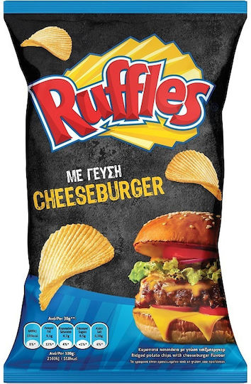 Πατατάκια Κυματιστά Γεύση Cheeseburger Ruffles 120 G