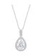 Lotus Watches Necklace from Silver with Zircon