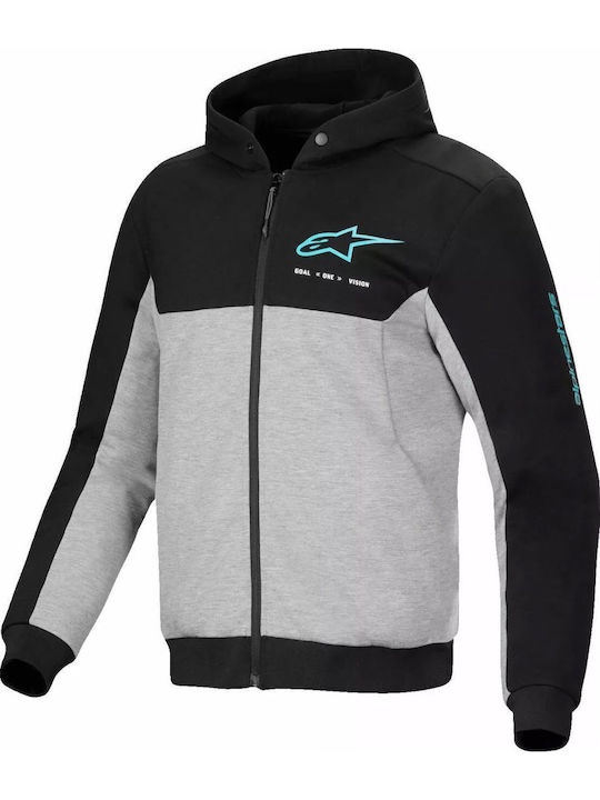 Alpinestars Geacă Cu Glugă Neagră, Gri, Turcoaz