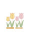 Tulpen Holzdekor 2 Farben 18,5x6x38cm