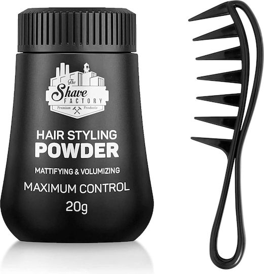 Matte Styling Powder 20 G Shave Factory + Hair Styling Comb 043 Shave Factory