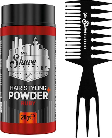 Set Shave Factory Ruby Scented Volumizing Powder Styling 20 G + Antistatic Comb 034