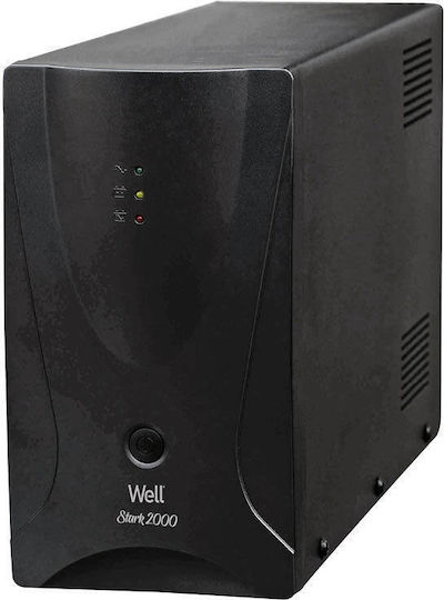 Well 93178 Unitate UPS Linie Interactivă 2000VA 1200W cu 4 Prize Schuko