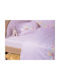 Nef-Nef Homeware Mon Petit Jardin Комплект Бебешки Чаршафи За Количка Памучни Лилав 170x120бр 3бр