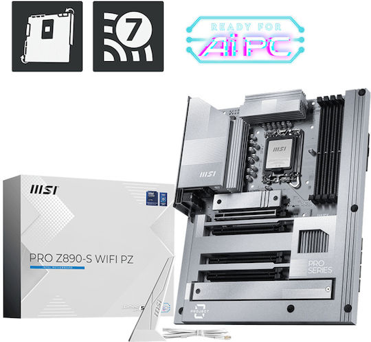 MSI PRO Z890-S WIFI PZ Motherboard ATX με Intel 1851 Socket 7E58-001R