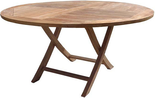 Garten- und Terrassentisch aus Teak Zusammenklappbar Teak 100x100cm