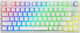 Savio Phenix White Pudding Wireless Gaming Mechanical Keyboard 75% with Gateron Red Pro switches and RGB lighting (English US) White