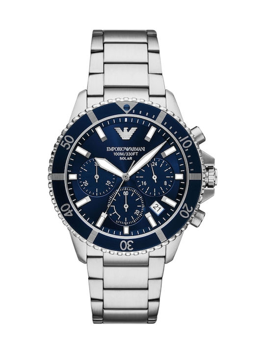 Emporio Armani Ρολόι Solar με Μεταλλικό Μπρασελέ Emporio Armani Ρολόι Solar με Μεταλλικό Μπρασελέ