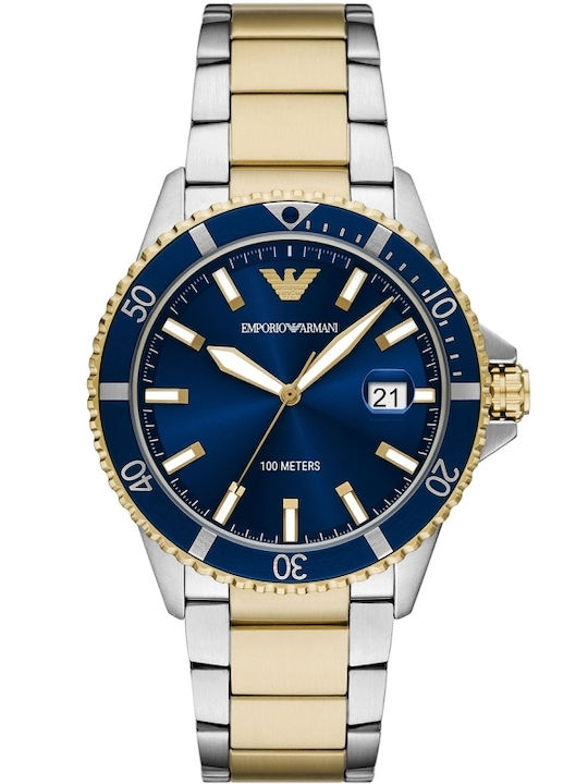 Emporio Armani Uhr Batterie mit Metallarmband