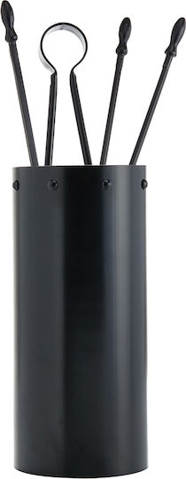 Черен кофа за инструменти за камина Zogometal K05-0671