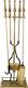 Zogometal Fireplace Tool Set with Stand Holder Bronze