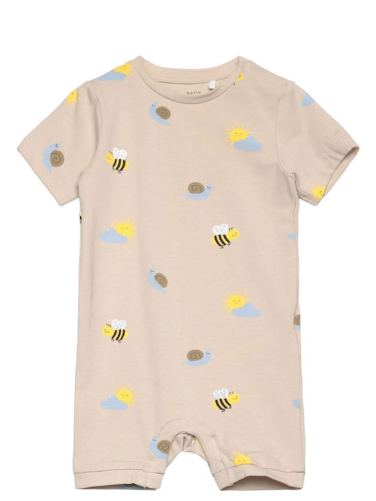 Name It Babystrampler Kurzärmelig Beige