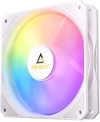 Antec Ventilator Pentru Carcasă 120mm Lamă Inversată (1500rpm / 61.46cfm) cu Iluminare ARGB și Conexiune 4-Pin PWM Alb