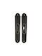 Flush Handles for Sliding Doors Zogometal Black Silver Patina 135 Hole
