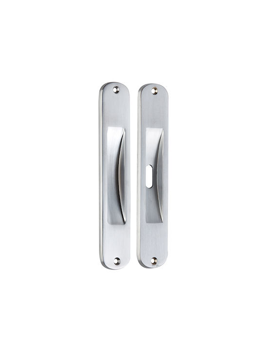 Zogometal Sliding Door Flush Handles Chrome 219 Without Hole