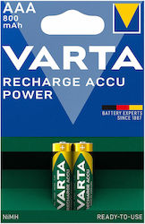 Varta Rechargeable Accu AAA 800mAh 1.2V 2τμχ Varta Rechargeable Accu AAA 800mAh 1.2V 2τμχ