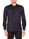 Long-sleeved Cotton Shirt Black