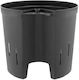 Leni Design Plastic Flower Pot Black 22x22x22cm