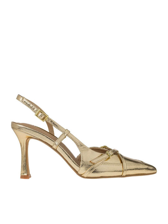 Corina Pumps mit Riemchen & hoher Absatz Goldene