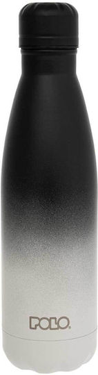 Polo Degrade Bottle Thermos Stainless Steel 500ml Black and white