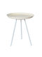 Round Side Table Metal White L40xW40xH43cm.