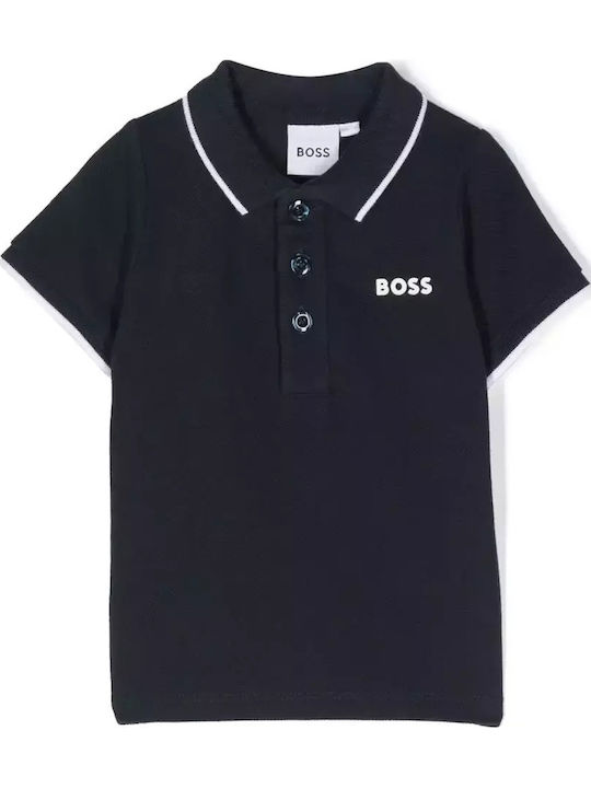 Kinderpolo Kurzarm Schwarz