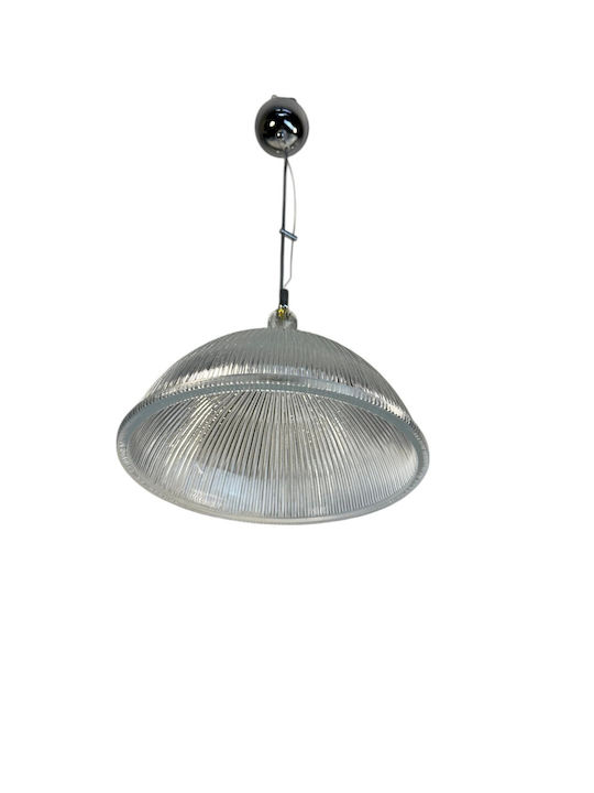 Epiplo-Fos Pendant Light Silver with Crystals for Socket E27 30x30x25cm
