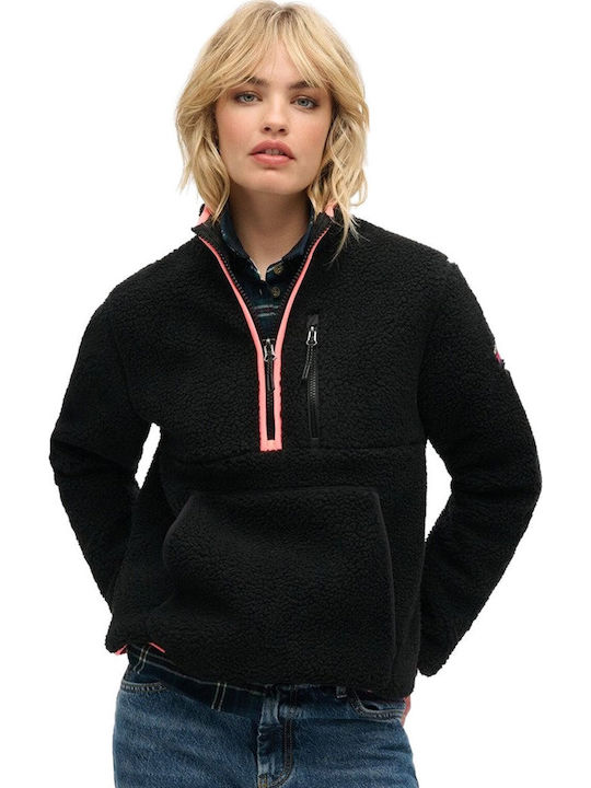 Superdry Χειμερινή Γυναικεία Fleece Μπλούζα Πεζ...
