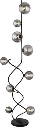 Globo Lighting Floor Lamp with Socket for Bulb G9 Black