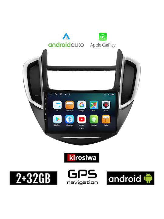 Kirosiwa Sistem Audio Auto pentru Chevrolet Trax 2014 2022 (Bluetooth/USB/AUX/WiFi/GPS/Apple-Carplay/Android-Auto) cu Ecran Tactil 9"